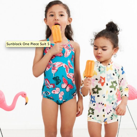 HANNA ANDERSSON Sunblock One Piece Suit IN BOLD Butterfly size 2